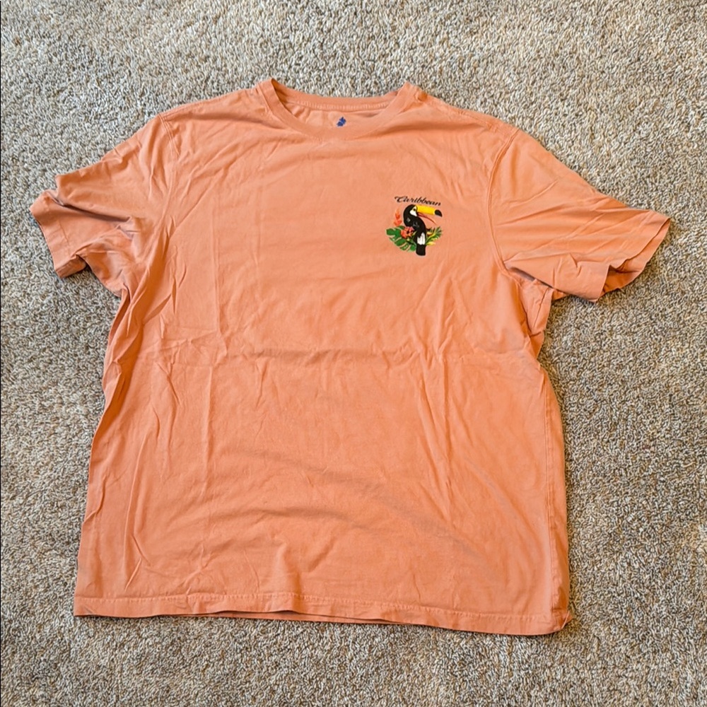 Caribbean Orange Short Sleeve Tee with Graphics